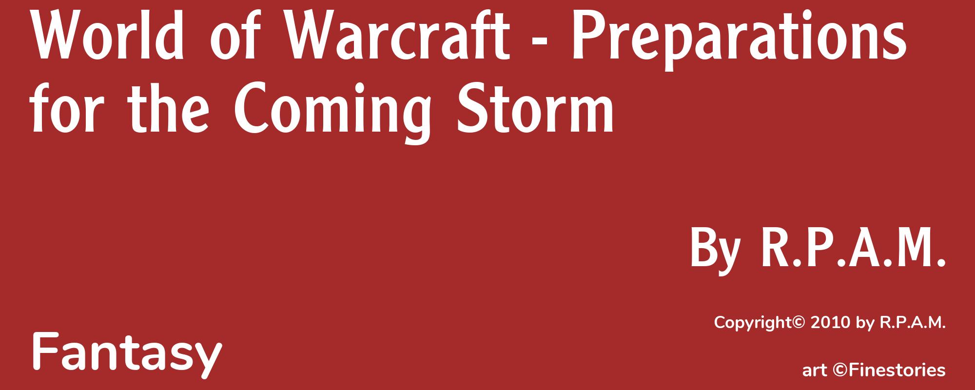 World of Warcraft - Preparations for the Coming Storm - Cover