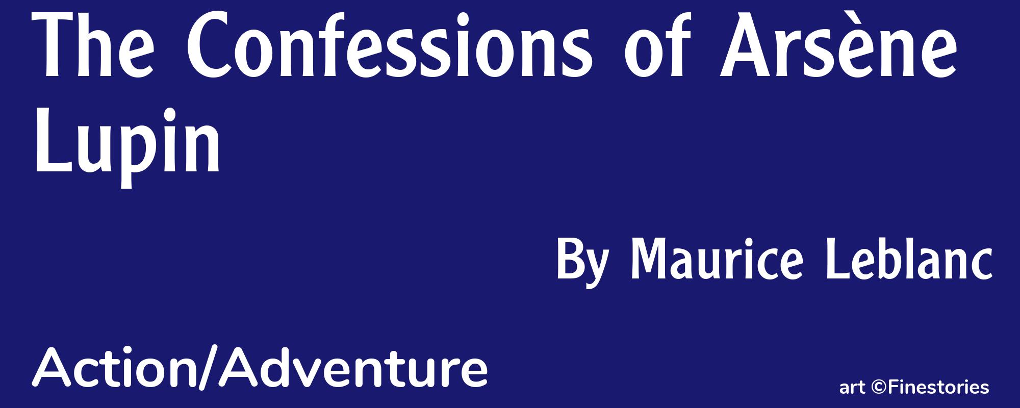 The Confessions of Arsène Lupin - Cover