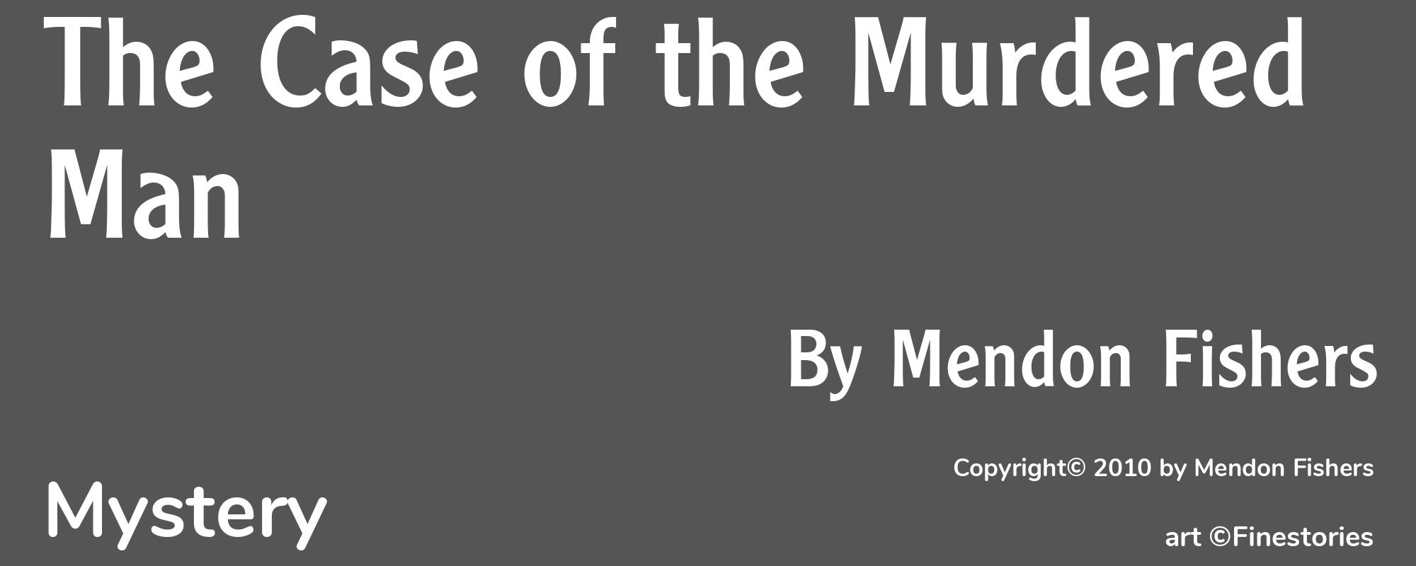 The Case of the Murdered Man - Cover