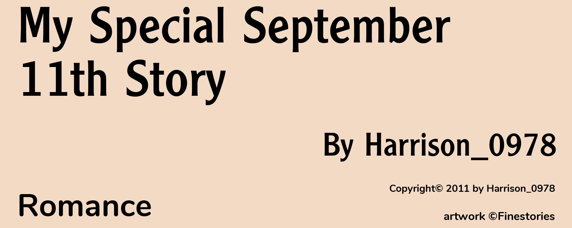 My Special September 11th Story - Cover