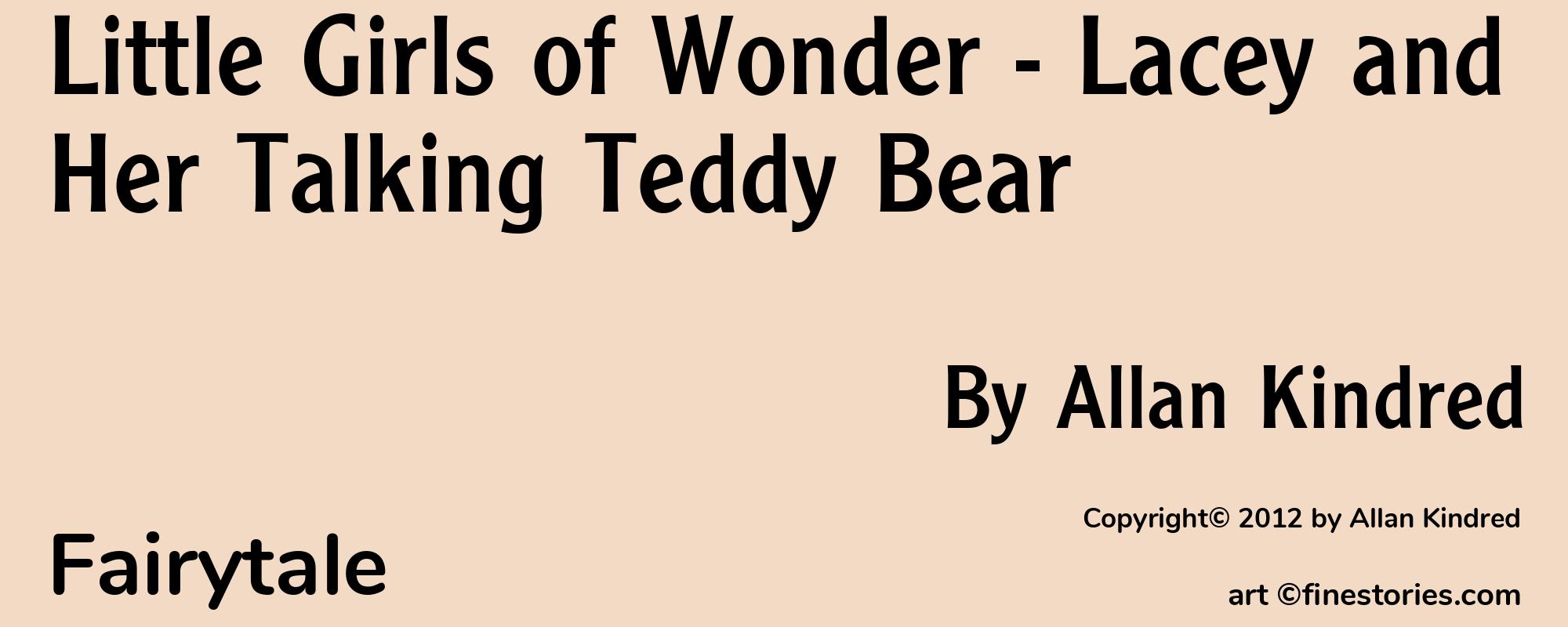 Little Girls of Wonder - Lacey and Her Talking Teddy Bear - Cover