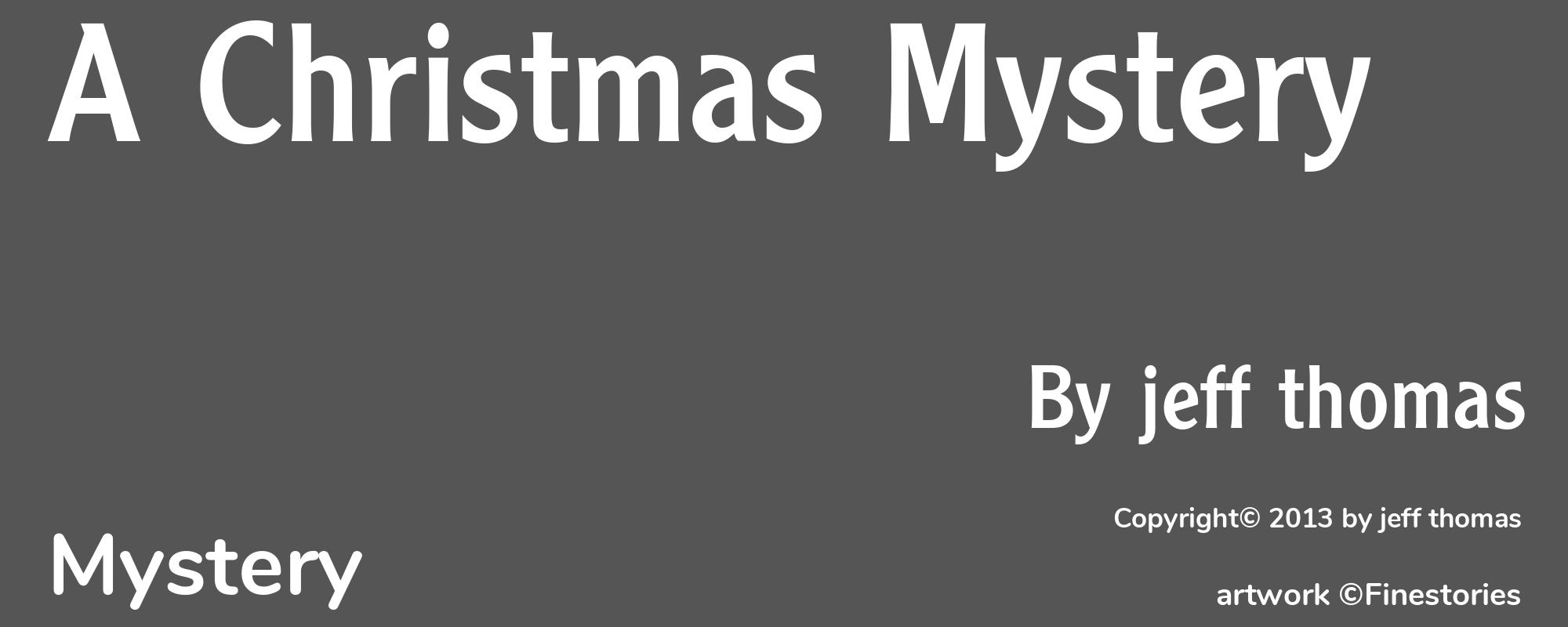A Christmas Mystery - Cover