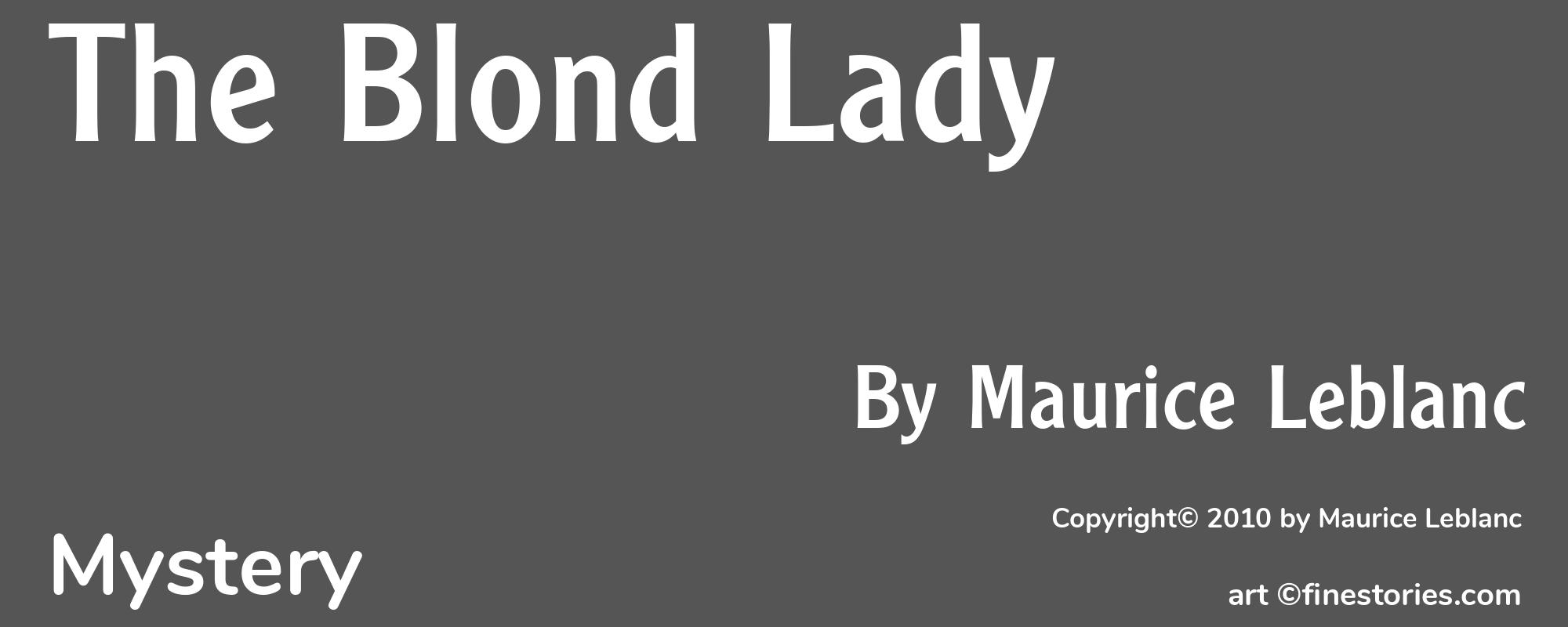 The Blond Lady - Cover
