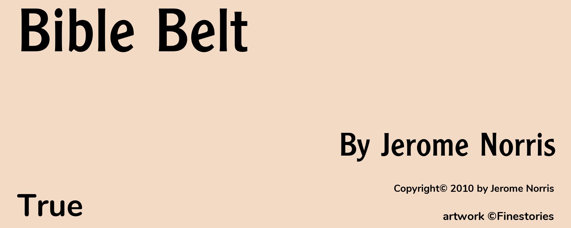 Bible Belt - Cover