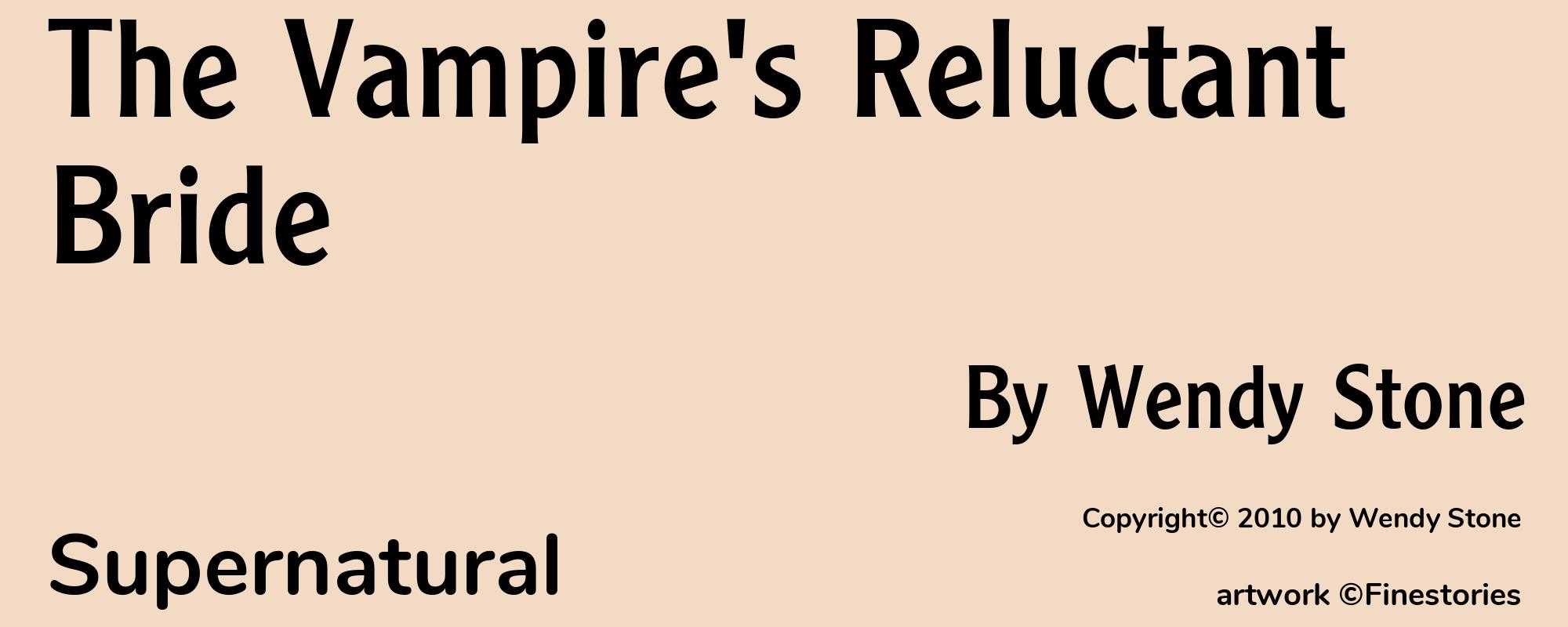 The Vampire's Reluctant Bride - Cover