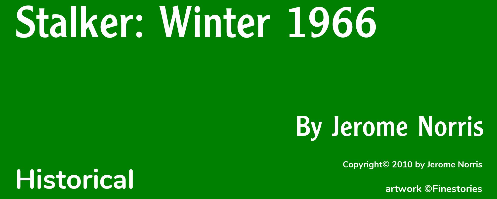 Stalker: Winter 1966 - Cover