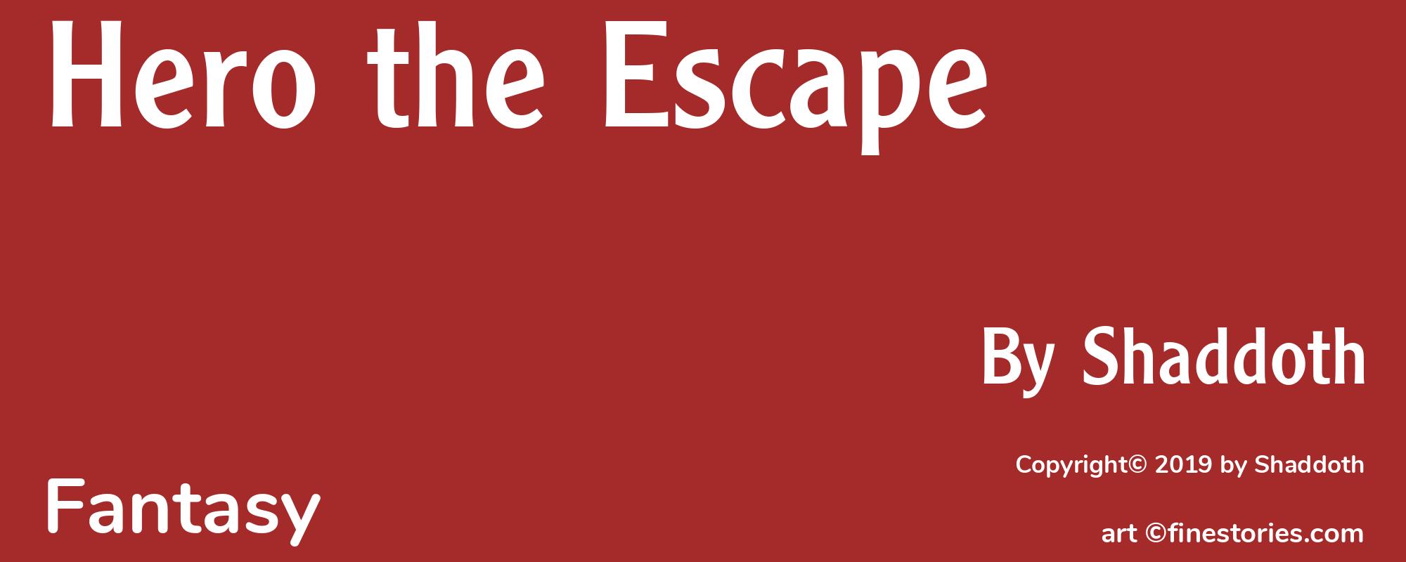Hero the Escape - Cover