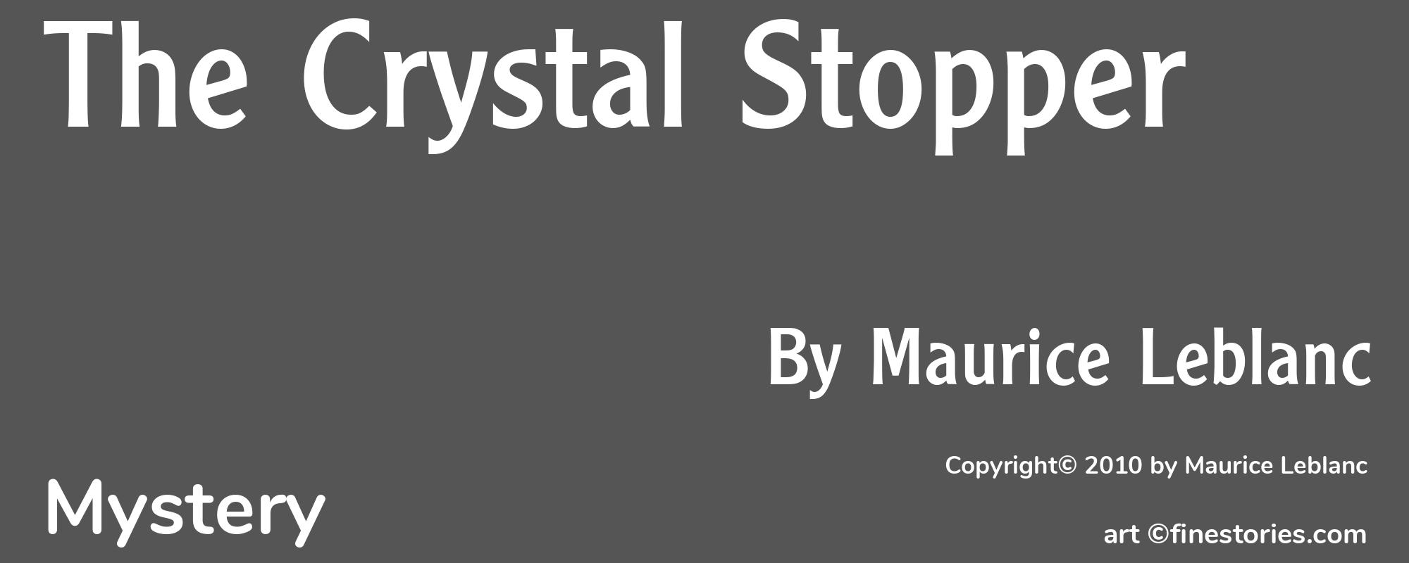 The Crystal Stopper - Cover