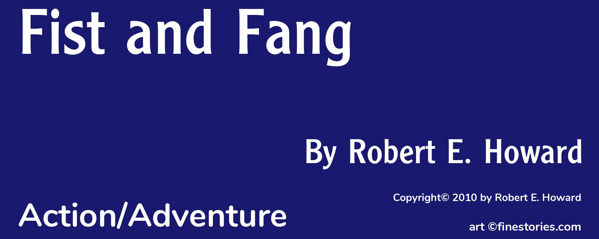 Fist and Fang - Cover