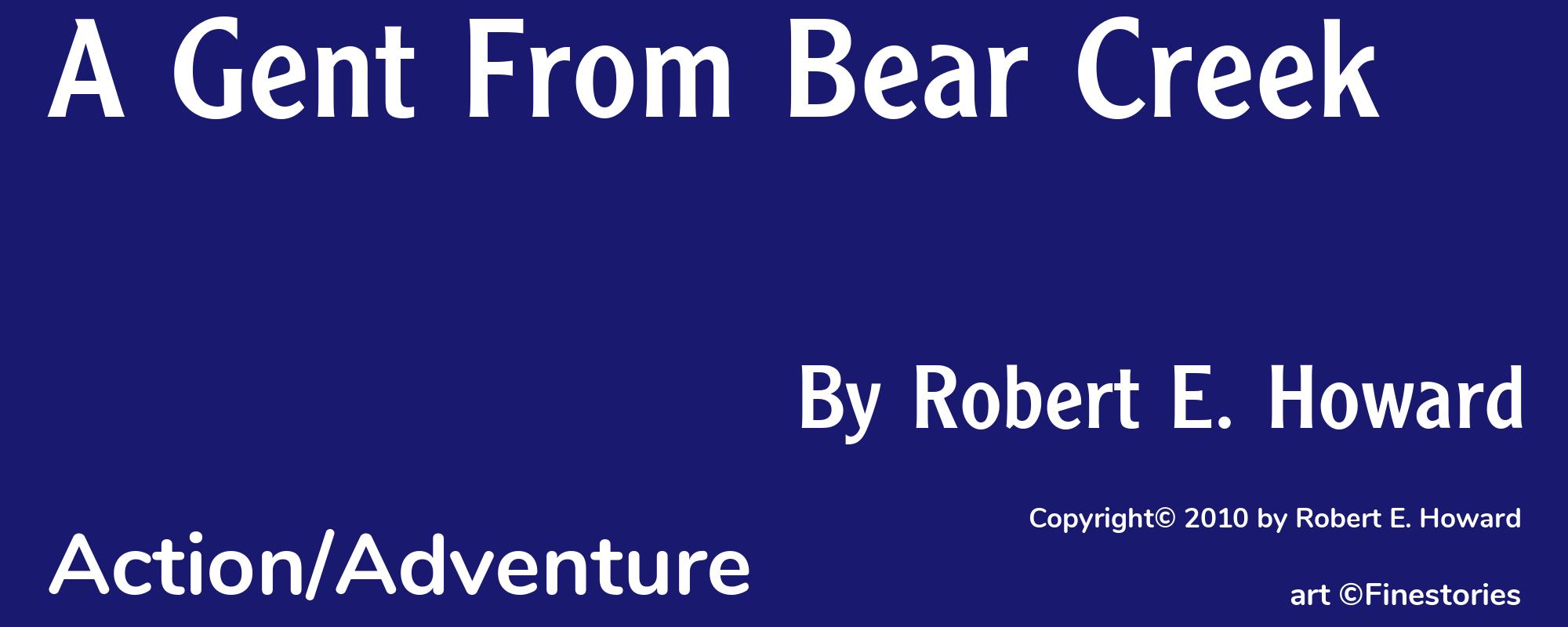 A Gent From Bear Creek - Cover