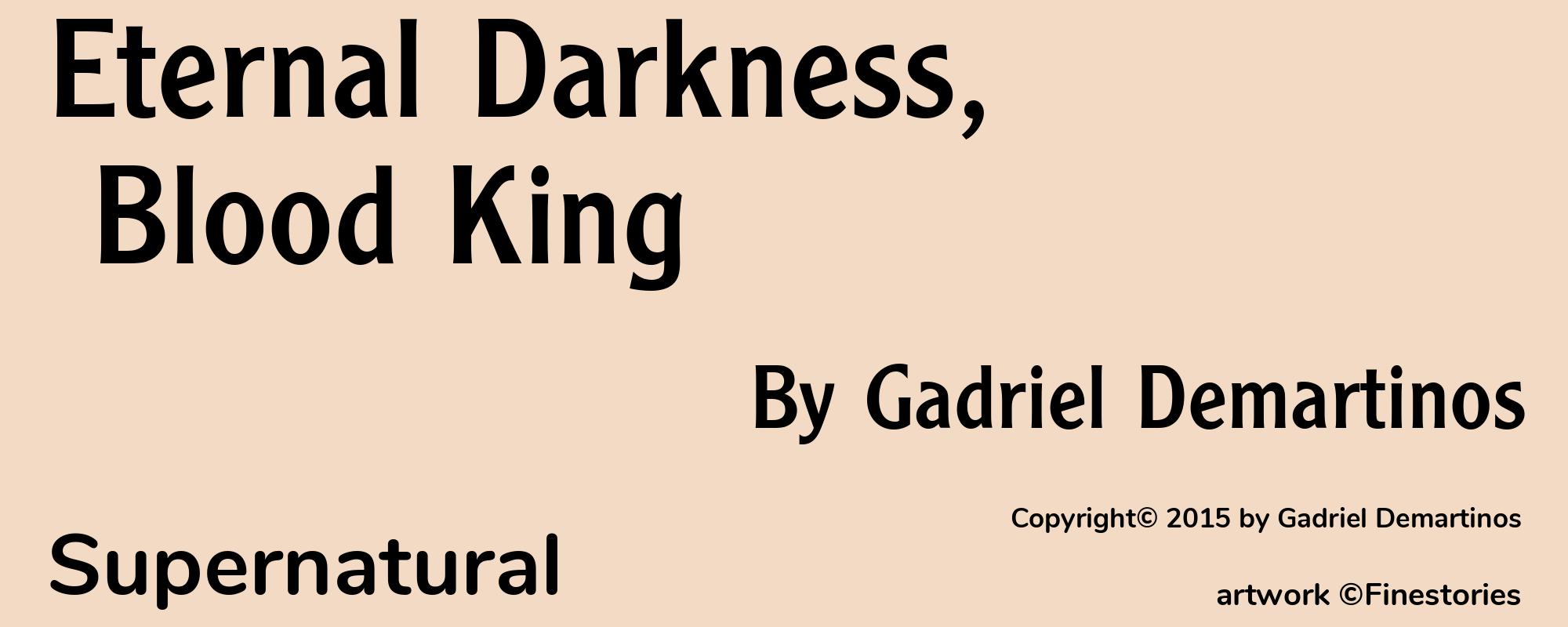 Eternal Darkness, Blood King - Cover