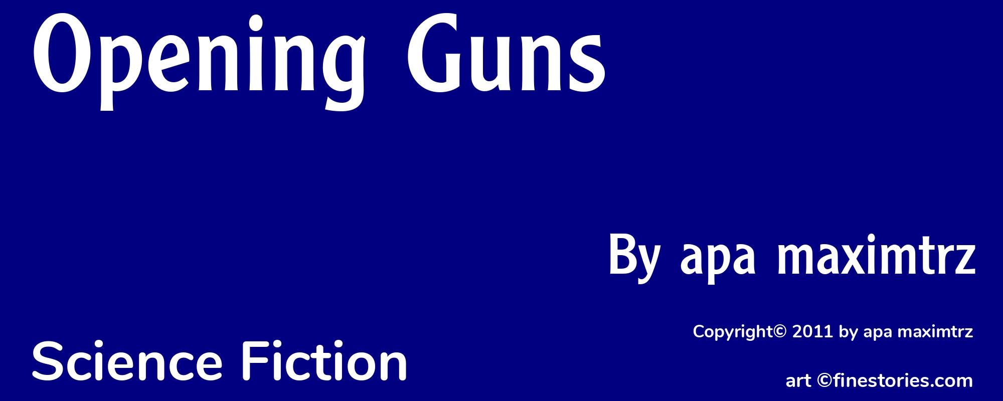 Opening Guns - Cover