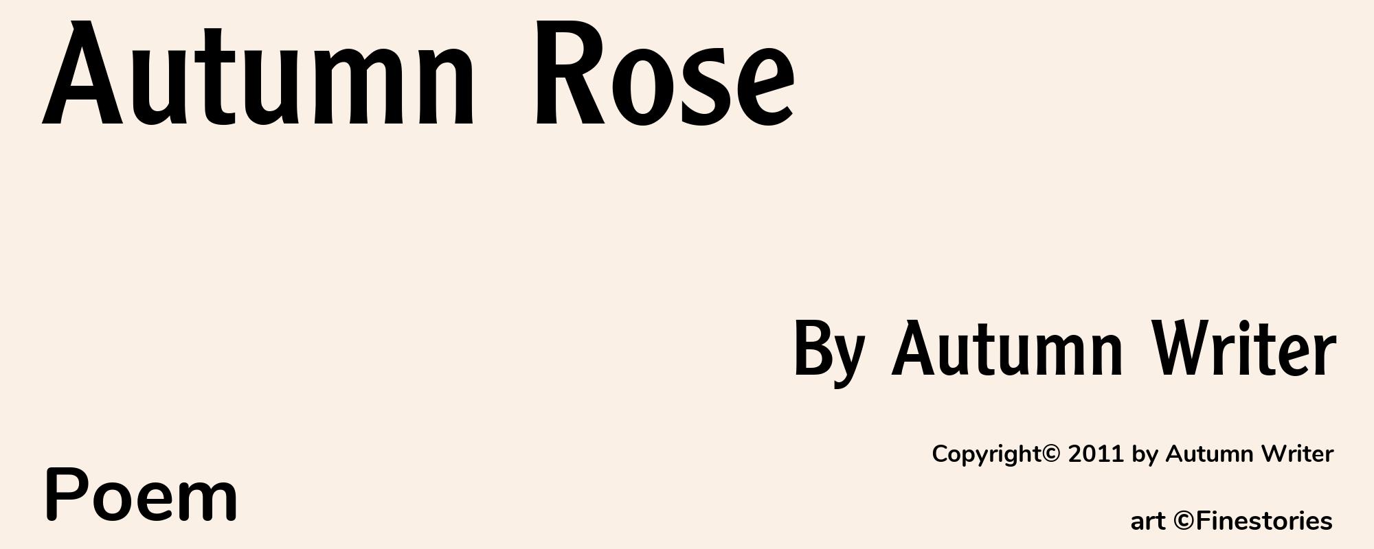 Autumn Rose - Cover
