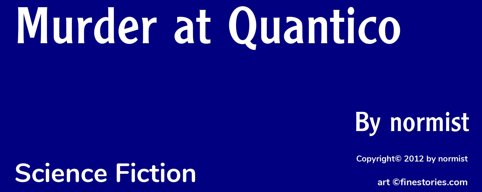 Murder at Quantico - Cover