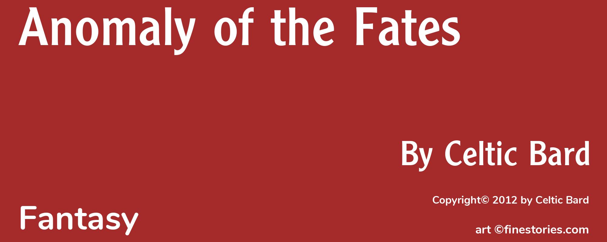 Anomaly of the Fates - Cover
