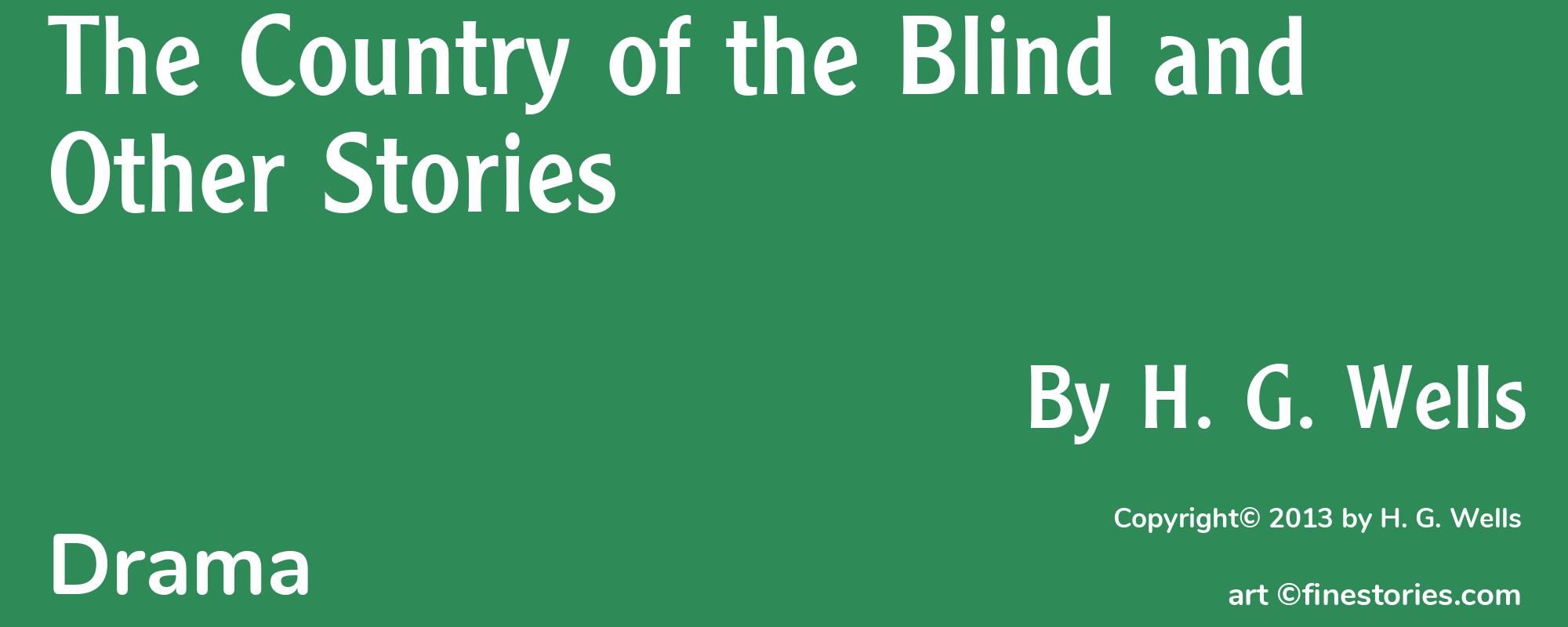 The Country of the Blind and Other Stories - Cover