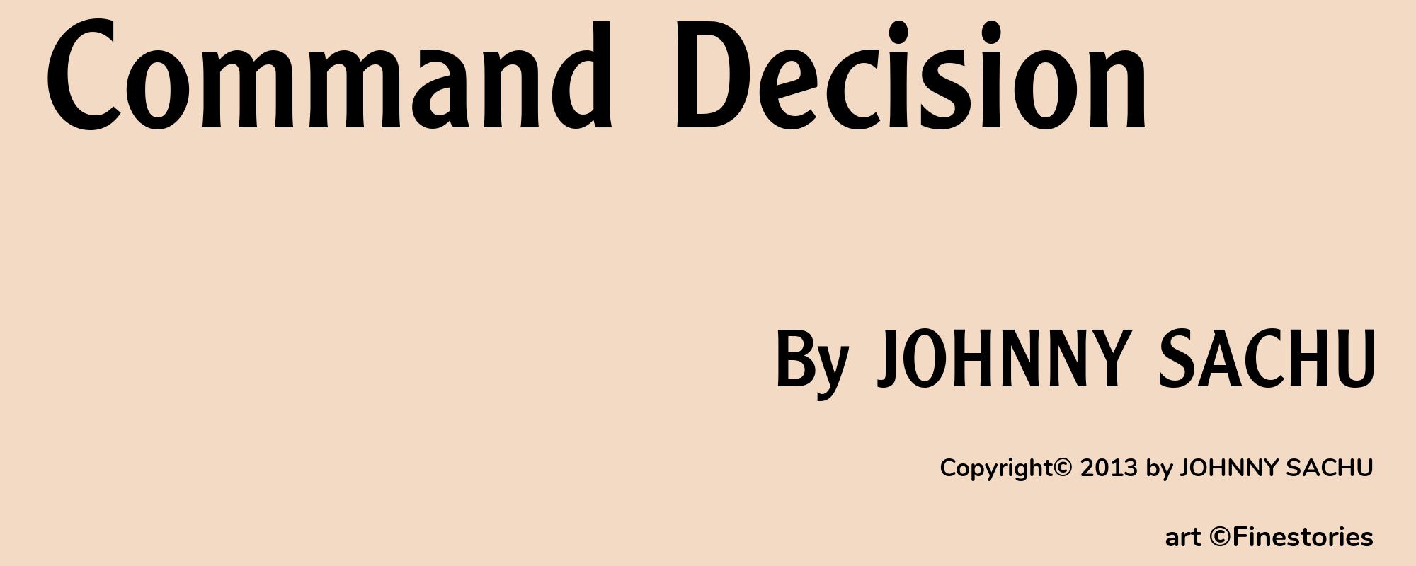 Command Decision - Cover