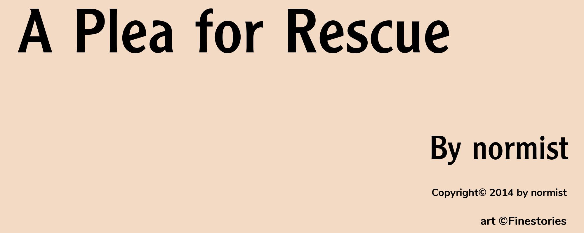 A Plea for Rescue - Cover