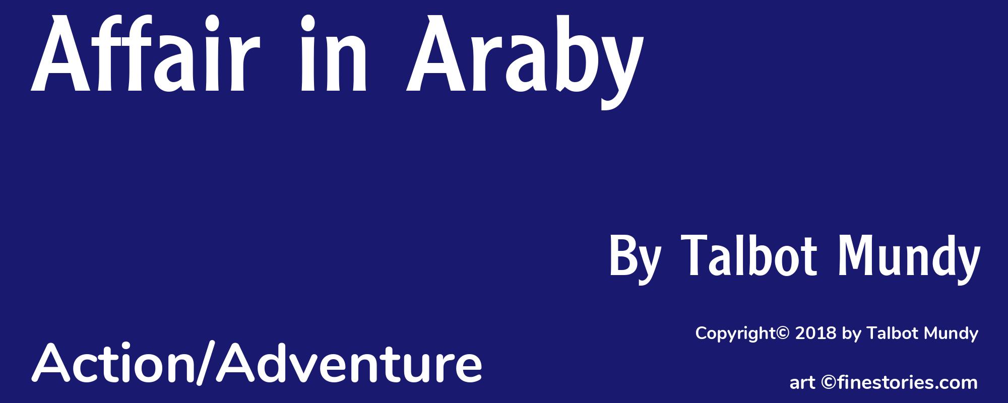 Affair in Araby - Cover