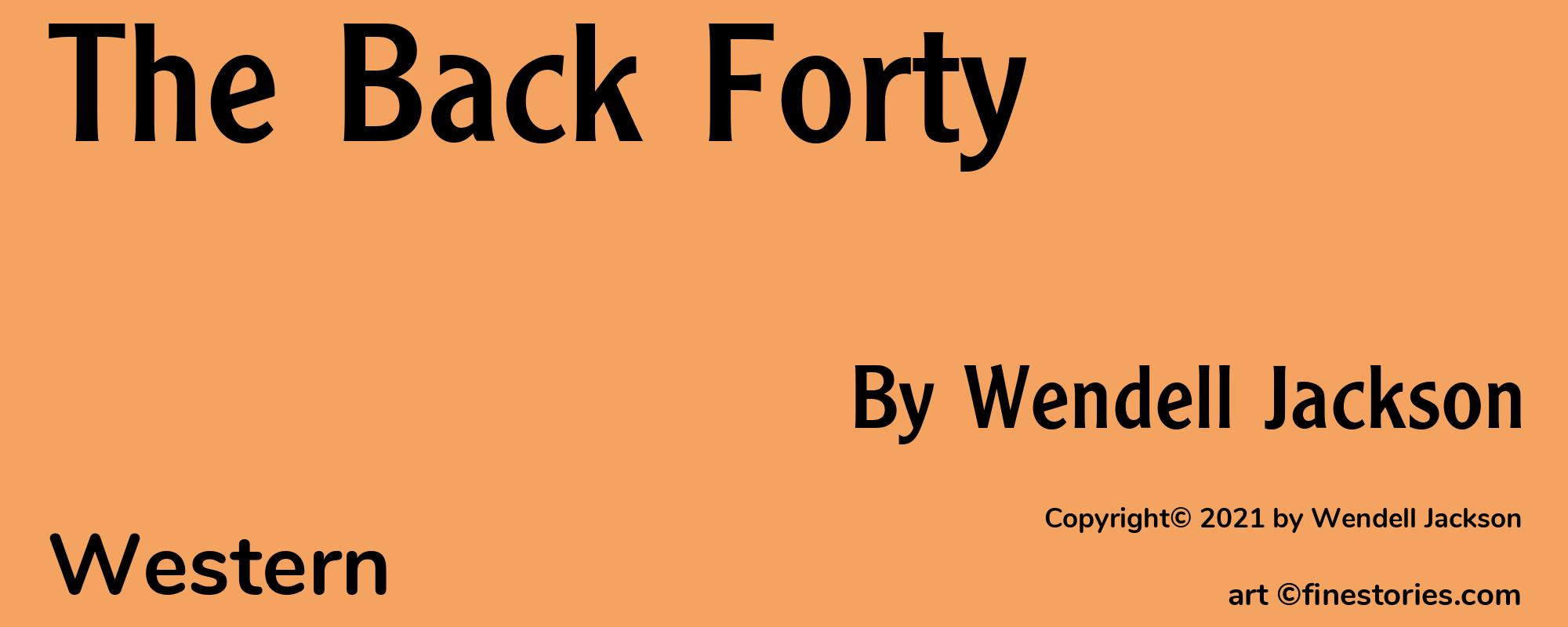 The Back Forty - Cover