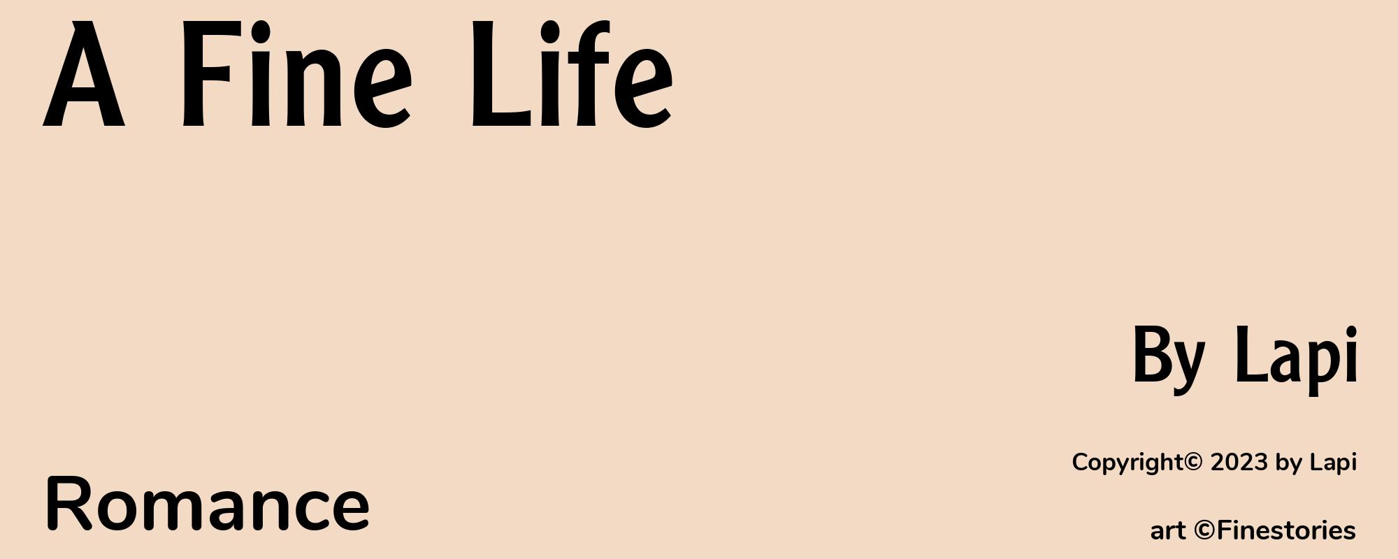 A Fine Life - Cover
